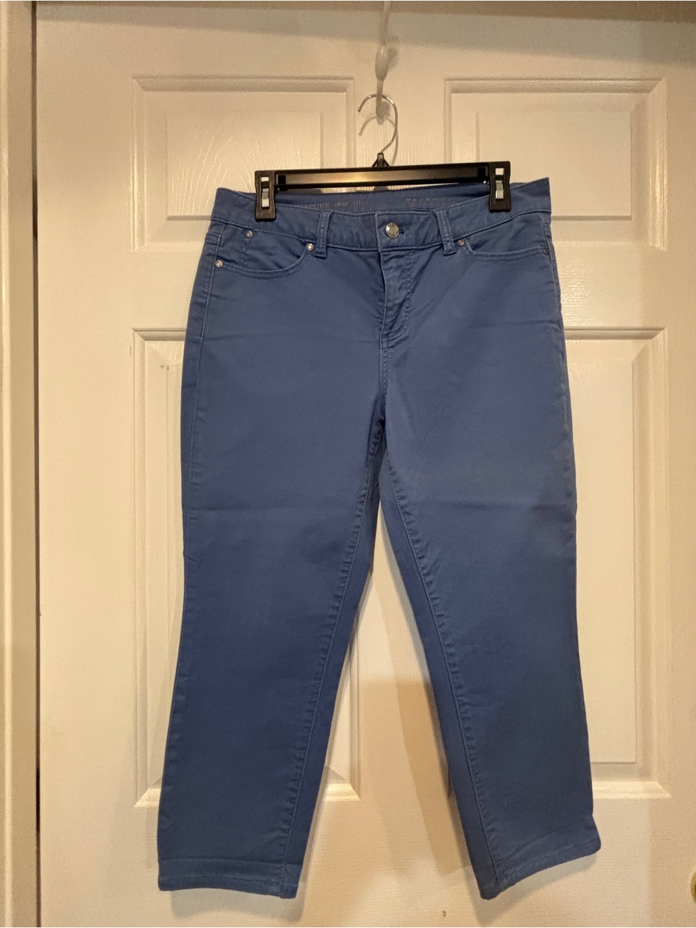 Talbots Cropped Straight-Leg Pants in Blue